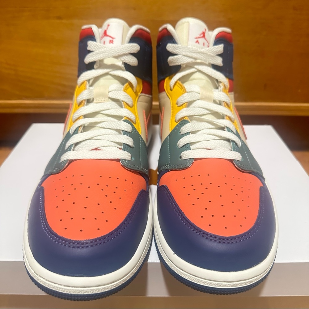 Womens Air Jordan 1 Mid SE Multi Color Athletic Shoes 12 Pastel Limited Edition - Picture 4 of 12